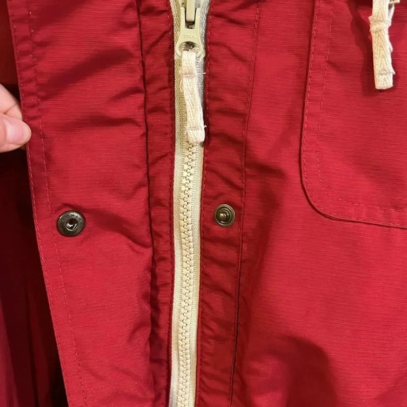 [L]Eddie Bauer Red Mesh Lined Windbreaker Trench Jacket - Picture 5 of 14